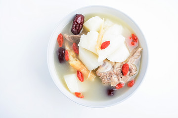 Yam Goji Berry pork bone soup / Chinese medicine health soup