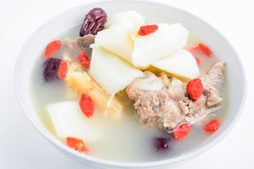 Yam Goji Berry pork bone soup / Chinese medicine health soup