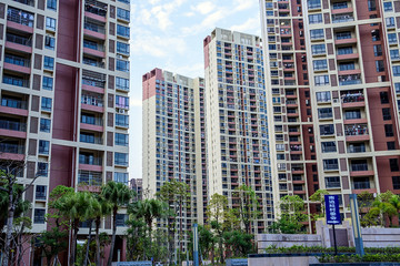 Fototapeta premium Intensive new real estate development in Daya Bay District, Huizhou City, Guangdong Province