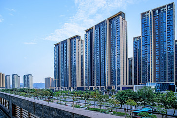 Obraz premium Intensive new real estate development in Daya Bay District, Huizhou City, Guangdong Province