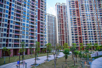 Intensive new real estate development in Daya Bay District, Huizhou City, Guangdong Province