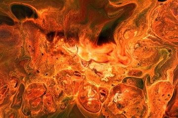 Abstract picture of orange paints