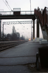 железнодорожный переход, лестница