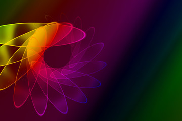 Colorful circular abstract background with circular lines