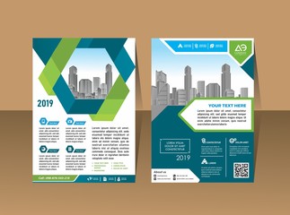 Business Brochure Background Design Template, Flyer Layout, Poster, Magazine, Annual Report, Book, Booklet with Building Image. Size A4 Vector Design illustration