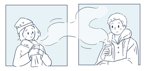 valentine's day with doodle character cartoon is couple of love set 2