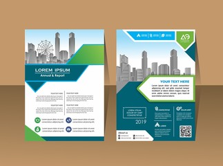 cover template a4 size. Business brochure design. Annual report cover. Vector illustration.
