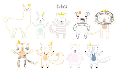 Cute Animals with Crowns