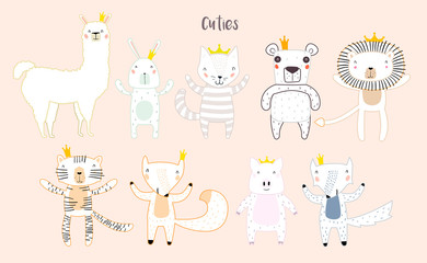 Cute Animals with Crowns