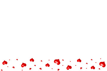 Red heart isolated on white background