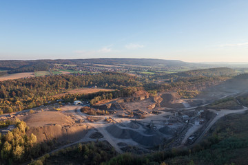 Fototapeta na wymiar The old quarry in Steinbergen, Germany