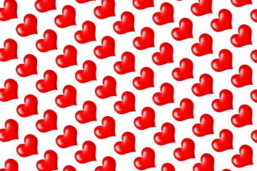 Red heart isolated on white background