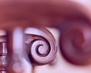classic furniture detail, walnut wood spiral shaped armchair