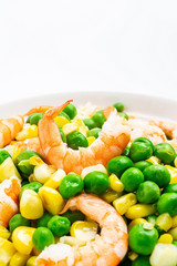 Chinese food - fried peas with shrimp