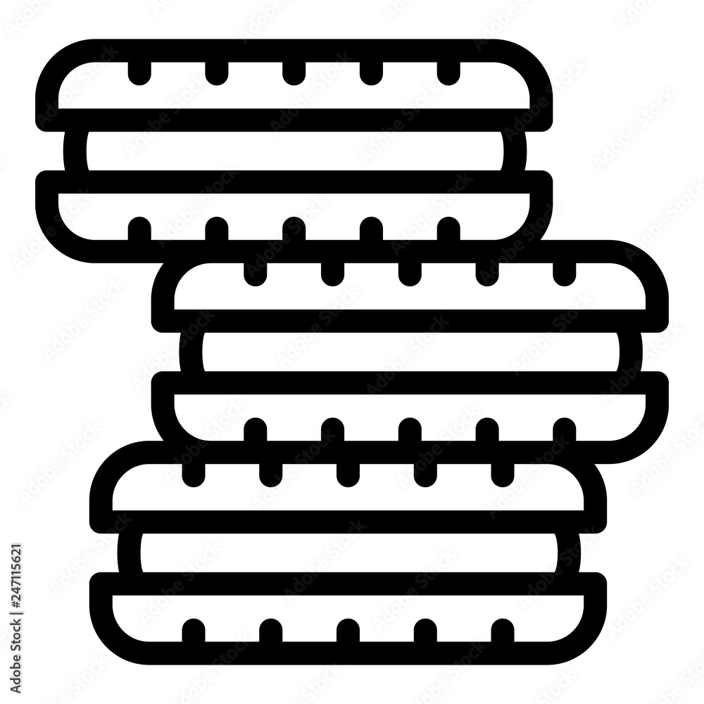 Poster stack of biscuit icon. outline stack of biscuit vector icon for web design isolated on white backgro