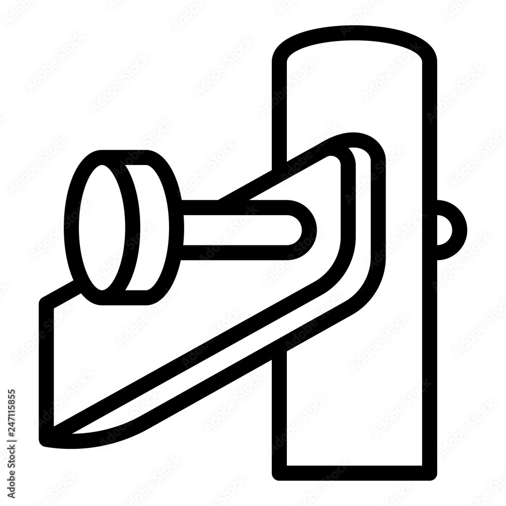 Poster scaffolding icon. outline scaffolding vector icon for web design isolated on white background