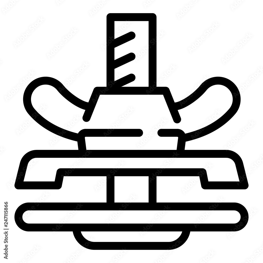 Poster scaffolding butterfly clamp icon. outline scaffolding butterfly clamp vector icon for web design iso