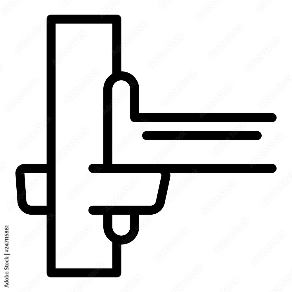 Poster wedge clamp scaffolding icon. outline wedge clamp scaffolding vector icon for web design isolated on