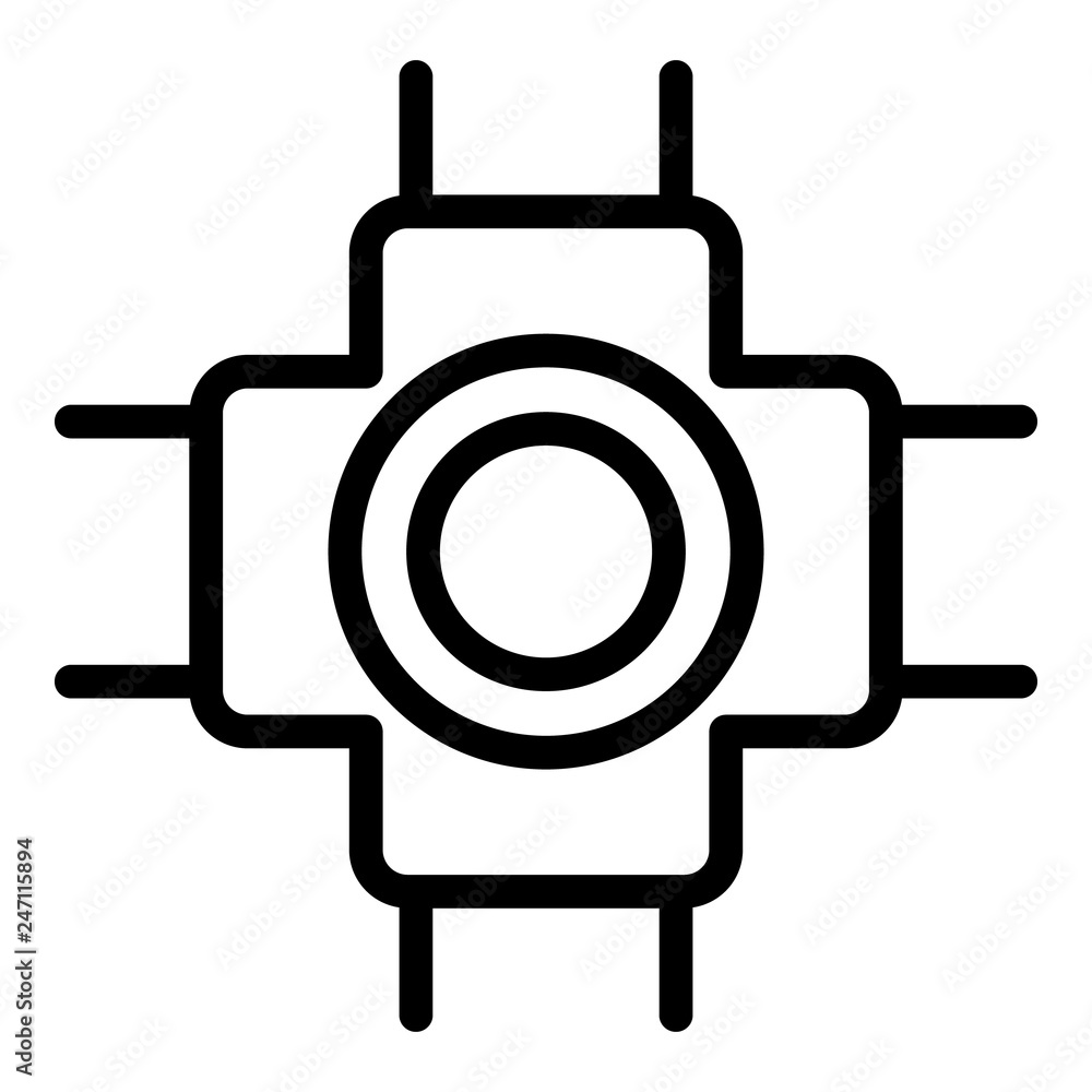 Poster cross connection scaffolding icon. outline cross connection scaffolding vector icon for web design i