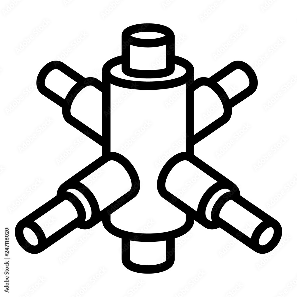 Poster scaffolding cross connection icon. outline scaffolding cross connection vector icon for web design i