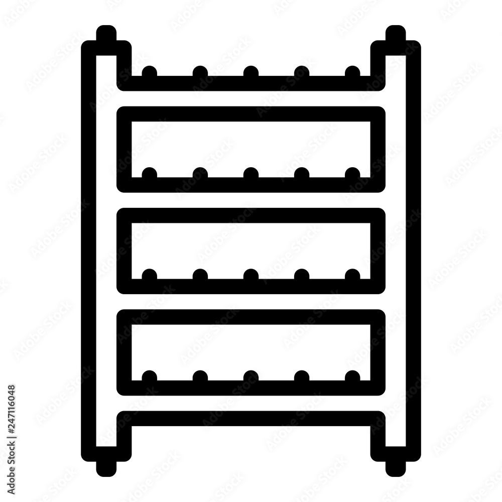 Poster metal scaffolding icon. outline metal scaffolding vector icon for web design isolated on white backg