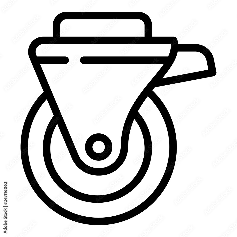 Poster scaffolding wheel icon. outline scaffolding wheel vector icon for web design isolated on white backg