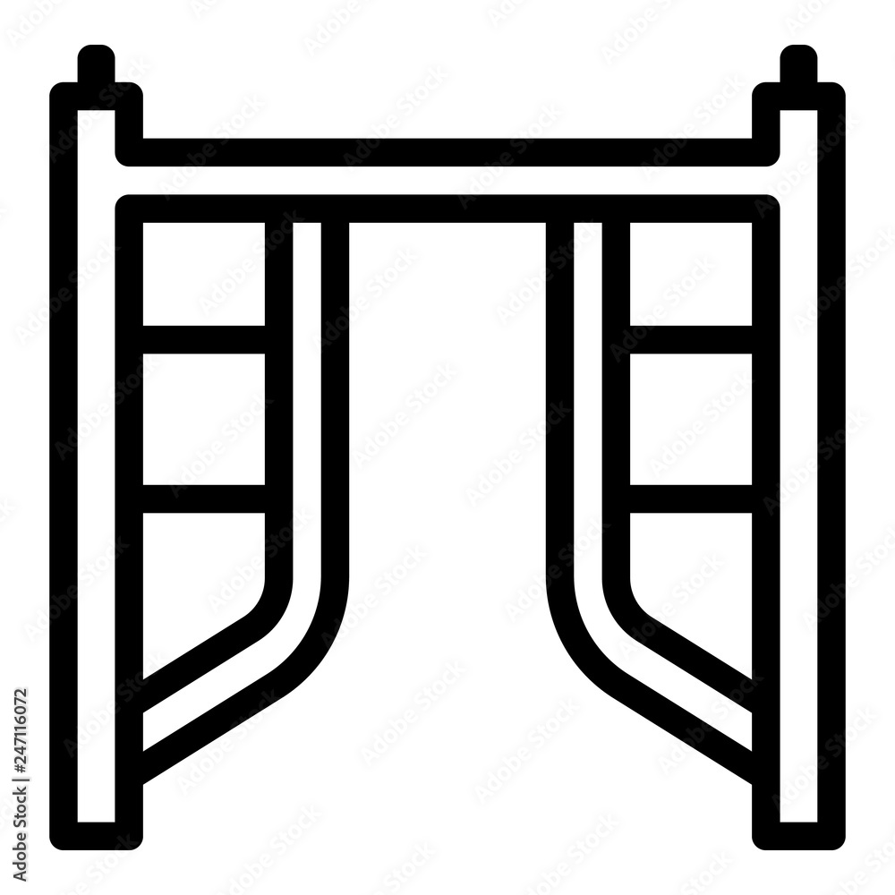 Poster scaffolding bracing icon. outline scaffolding bracing vector icon for web design isolated on white b
