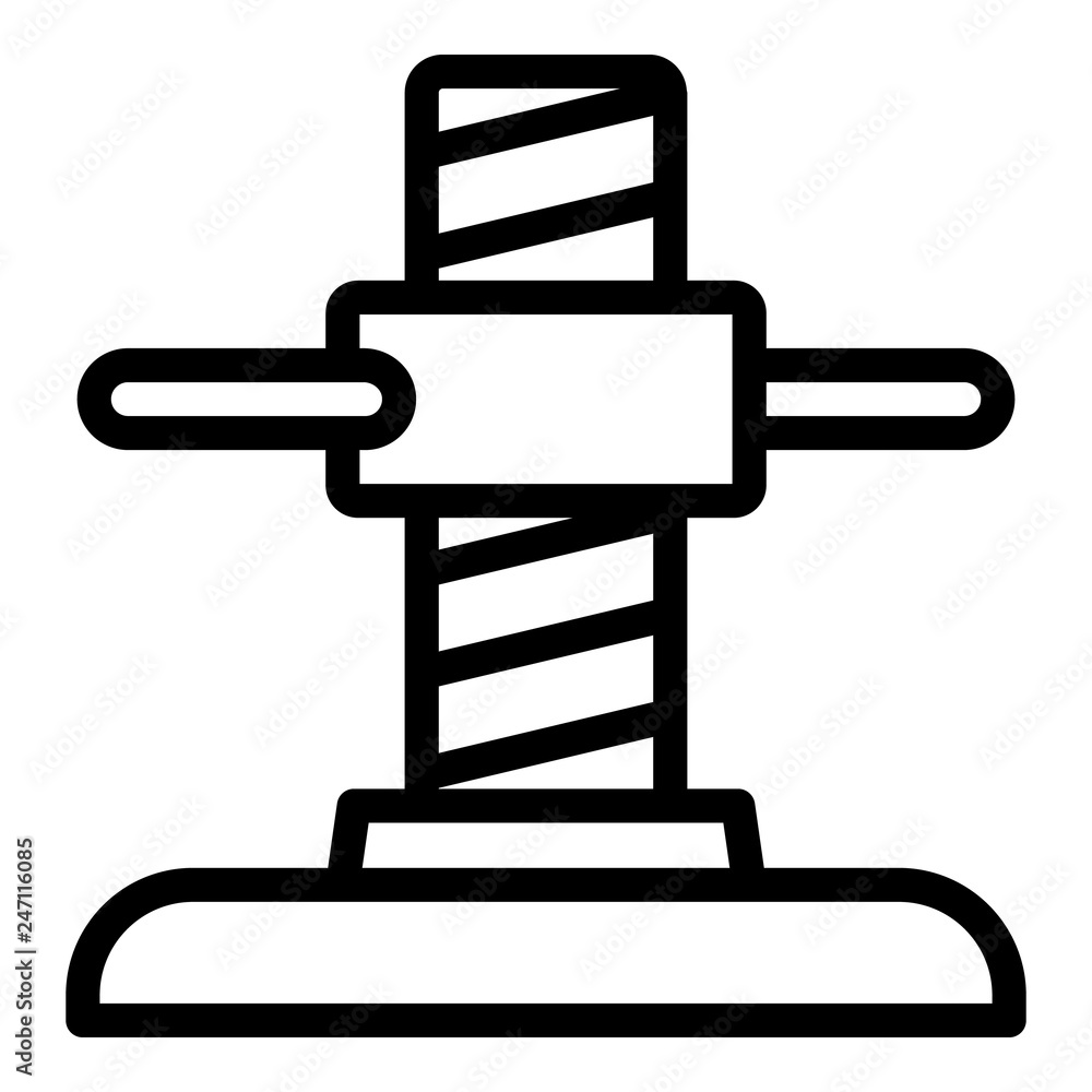 Poster scaffolding thread icon. outline scaffolding thread vector icon for web design isolated on white bac