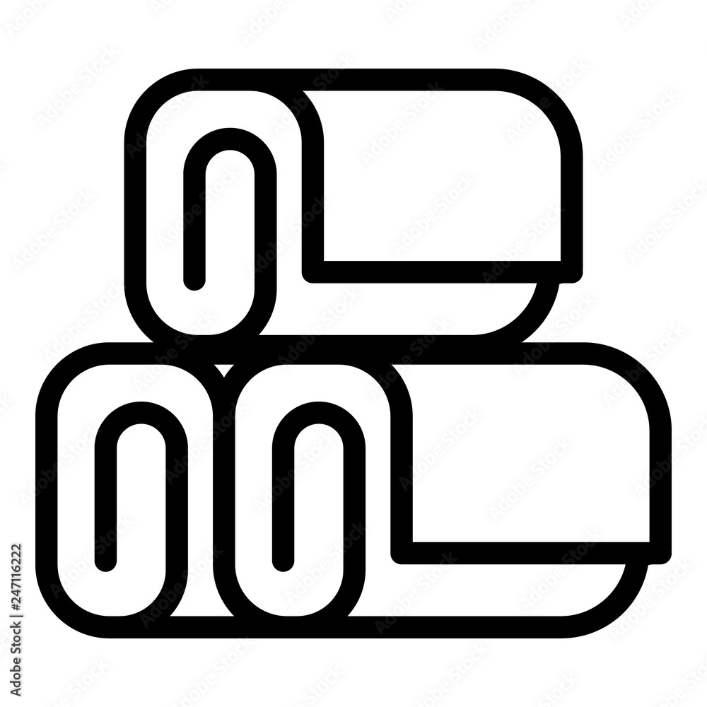 Poster roll towel stack icon. outline roll towel stack vector icon for web design isolated on white backgro