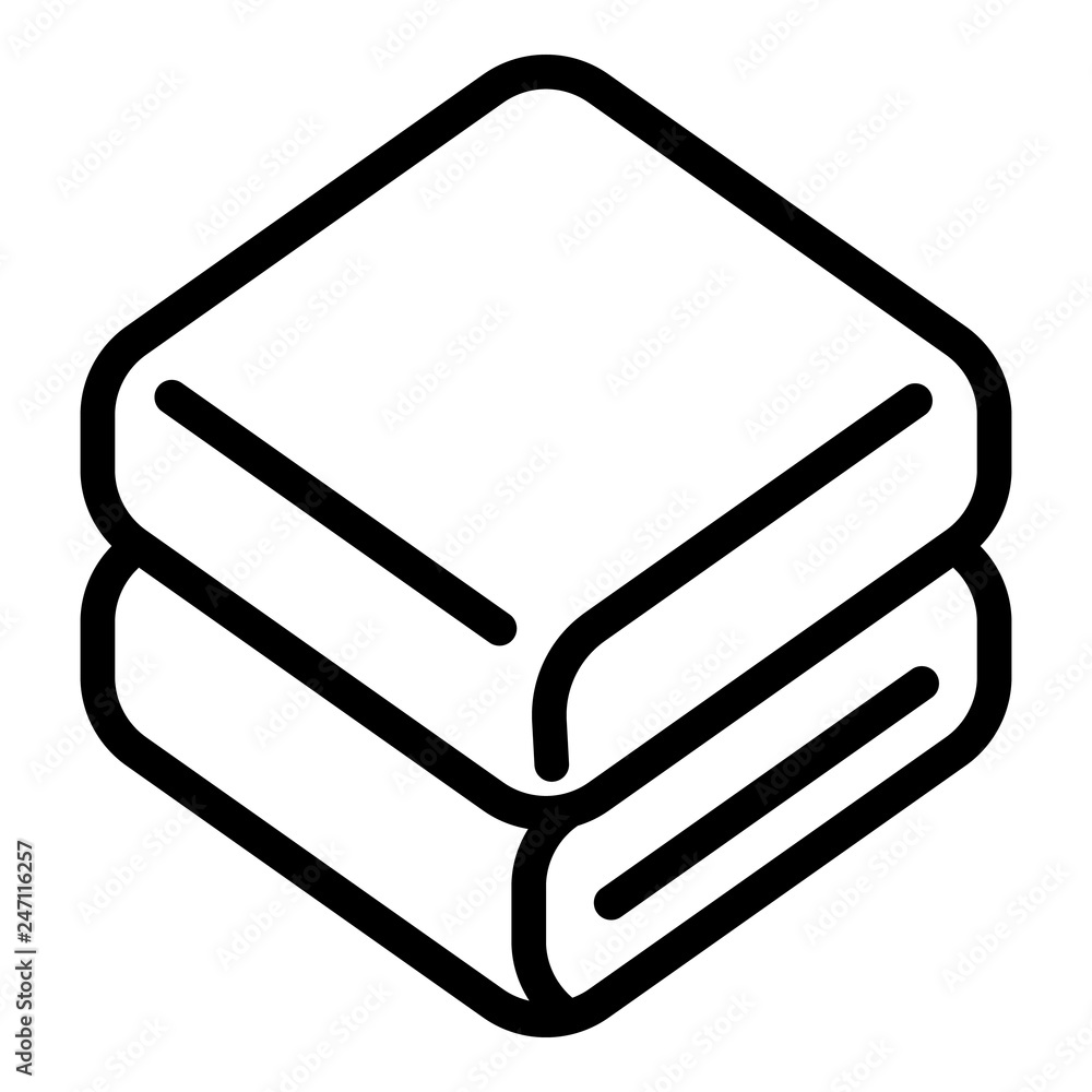 Poster spa towel stack icon. outline spa towel stack vector icon for web design isolated on white backgroun