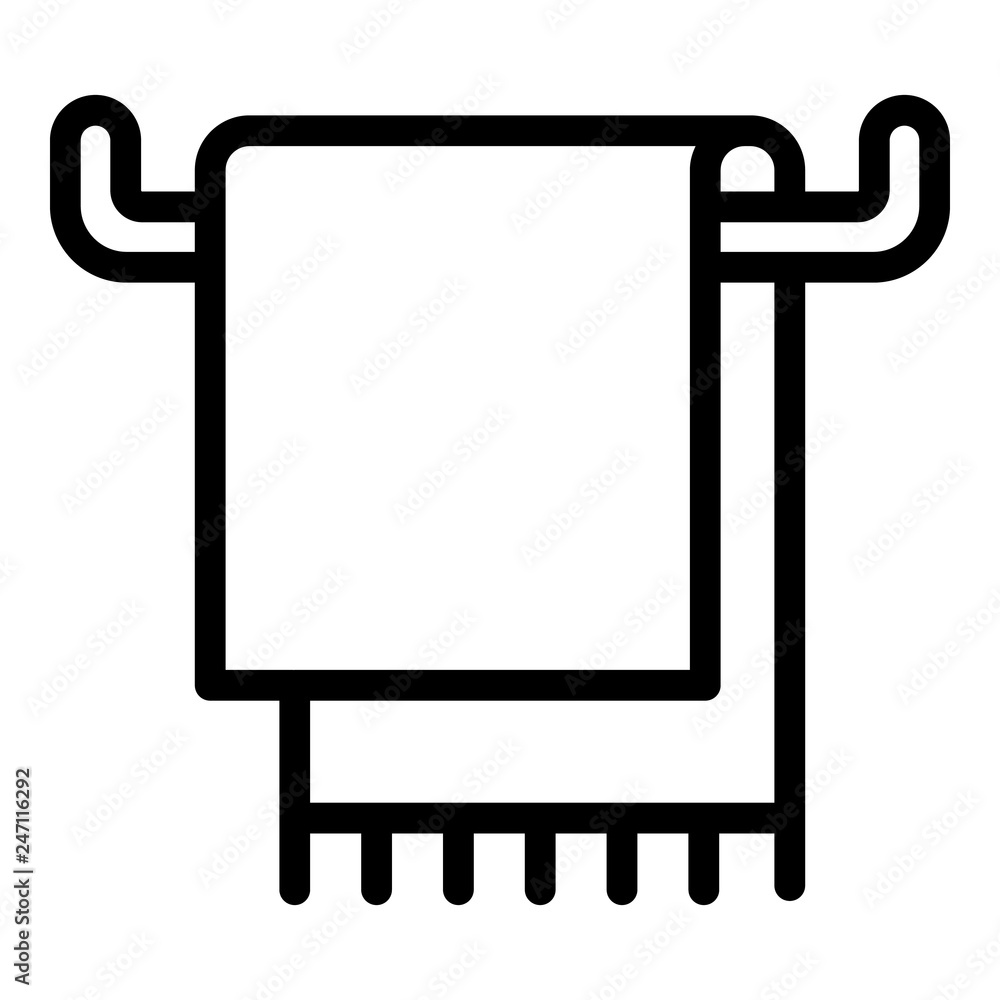 Poster textile towel icon. outline textile towel vector icon for web design isolated on white background