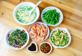 Nutritional children's meal / one table of national dishes