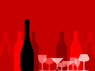 Bottle of Wine Vector