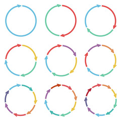Vector circle arrows for infographic
