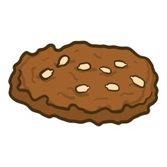 Choco homemade cookie icon. Hand drawn illustration of choco homemade cookie vector icon for web design