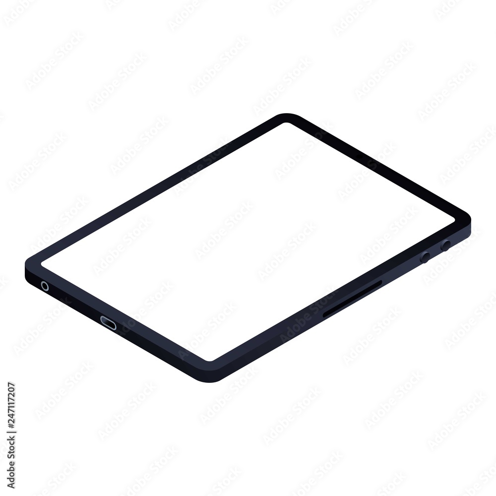 Poster modern tablet icon. isometric of modern tablet vector icon for web design isolated on white backgrou