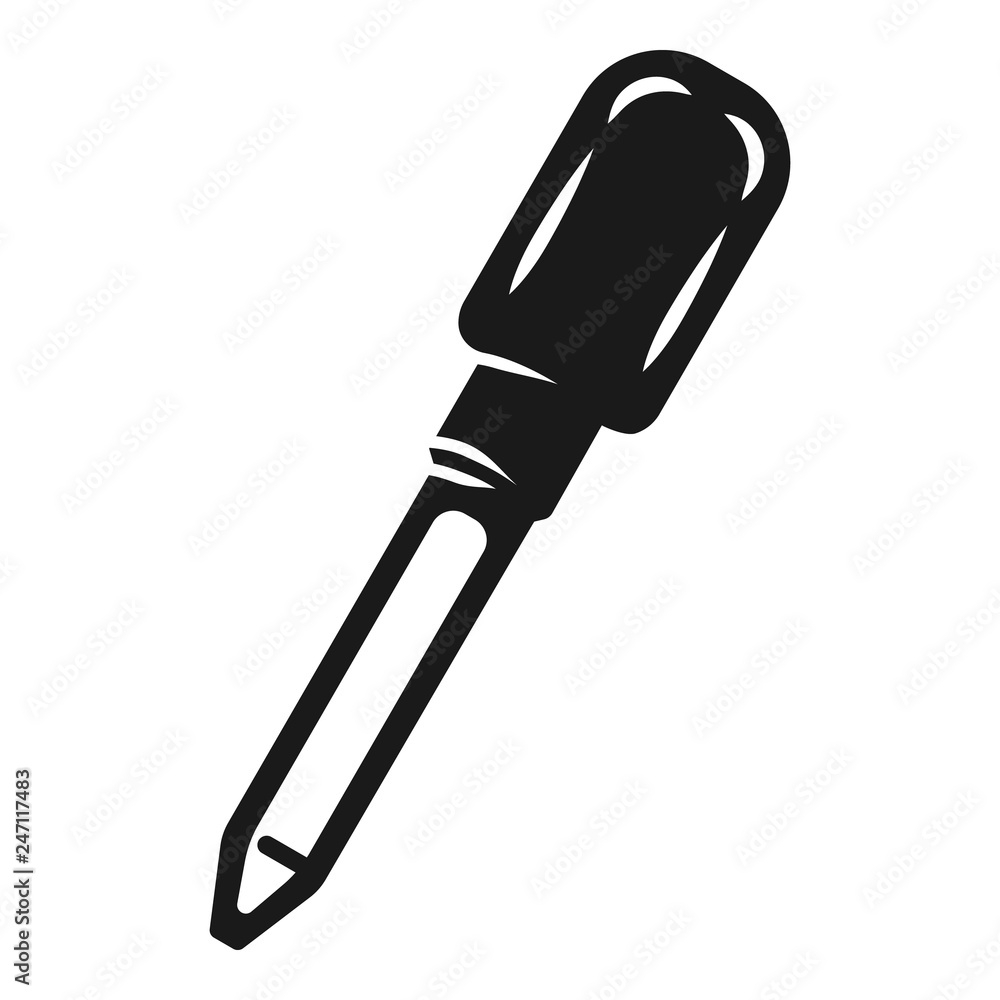 Poster empty dropper icon. simple illustration of empty dropper vector icon for web design isolated on whit