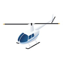 Civil helicopter icon. Isometric of civil helicopter vector icon for web design isolated on white background © nsit0108