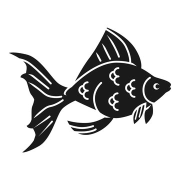 recommend clip art: Goldfish profile icon. Simple illustration of goldfish profile vector icon for web design isolated on white background