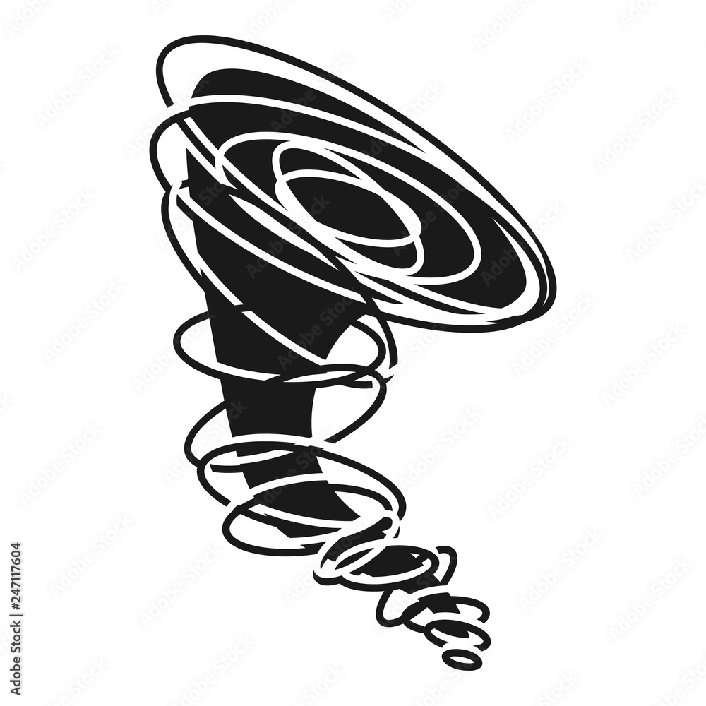 Poster tornado icon. simple illustration of tornado vector icon for web design isolated on white background
