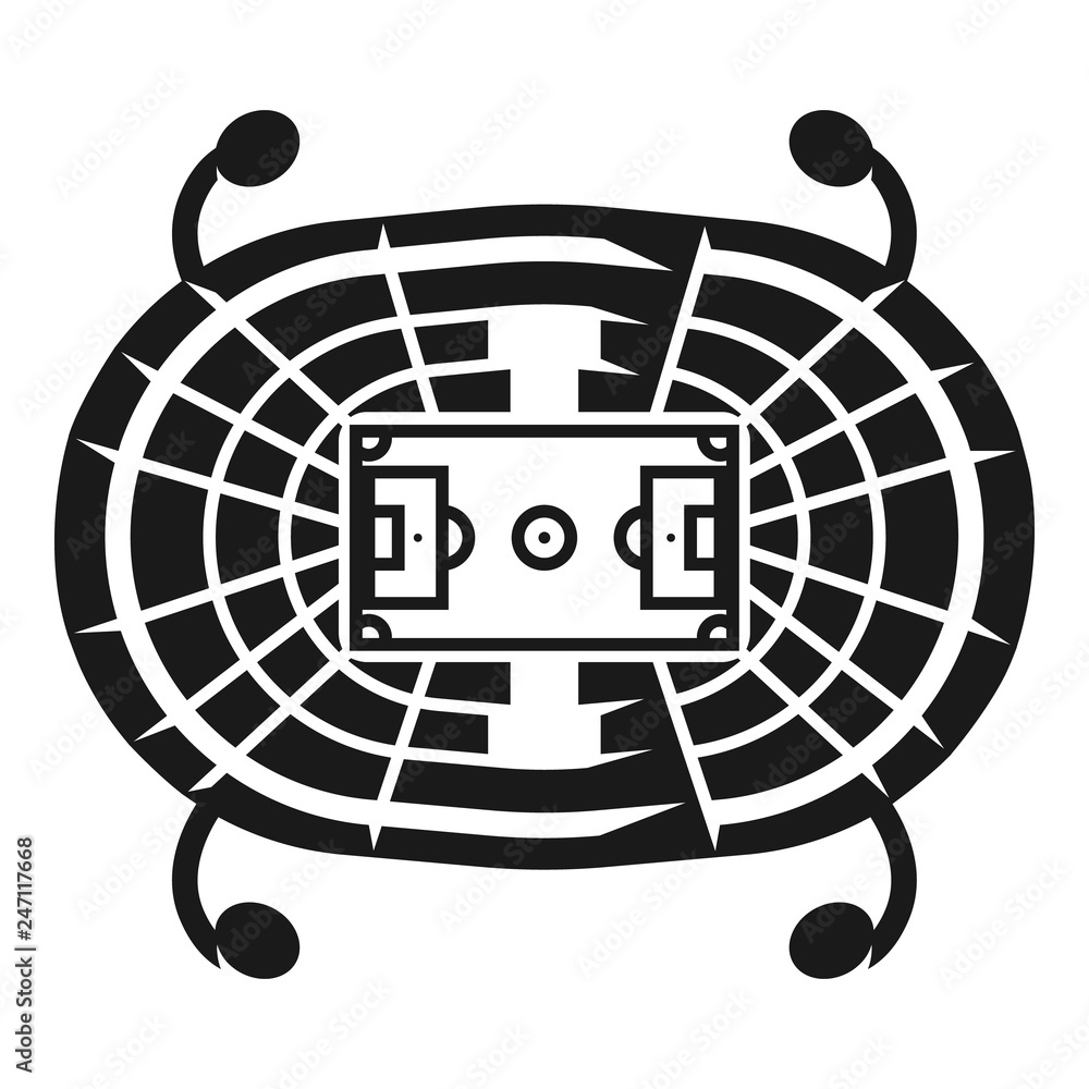 Poster open stadium top view icon. simple illustration of open stadium top view vector icon for web design 
