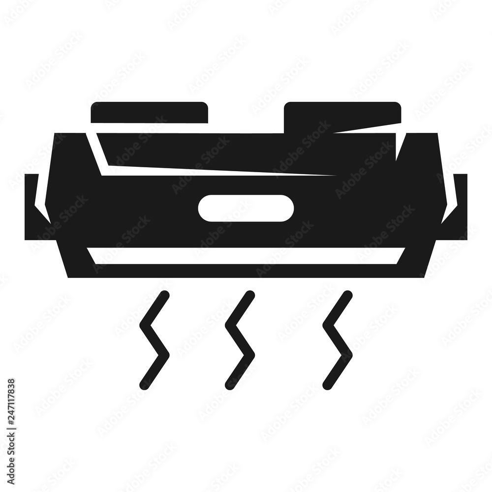 Poster air conditioning front view icon. simple illustration of air conditioning front view vector icon for