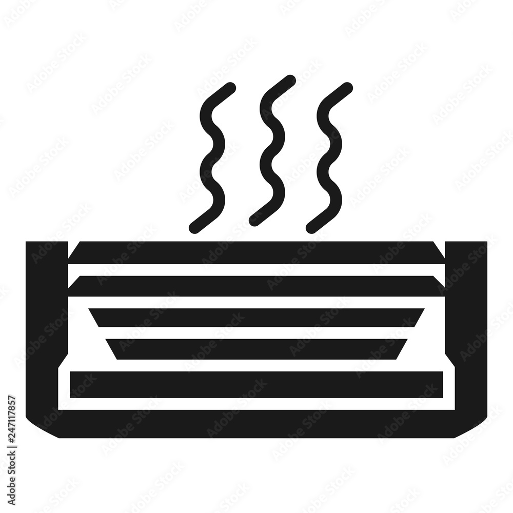 Poster air conditioning top view icon. simple illustration of air conditioning top view vector icon for web