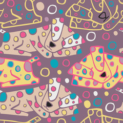Seamless pattern of dogs