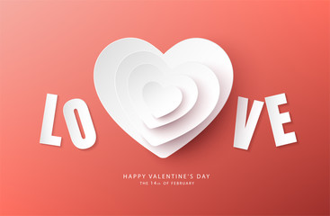 happy valentine's day banner vector design