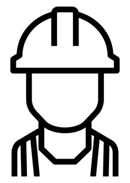 gz312 GrafikZeichnung - cis10 CraftsmanImageSeries - german - Bauarbeiter: (mit Schutzhelm) - english - construction worker: (with hard hat / helmet) - simple template / close-up - DIN A4 - xxl g7159