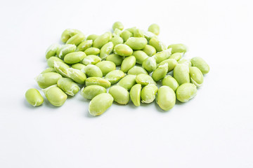 Fresh green soybeans / edamame