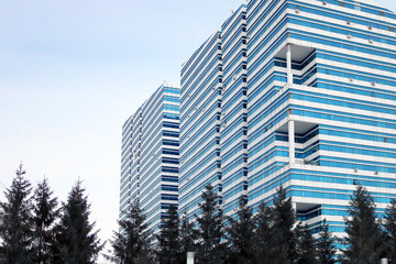 Glass buildings in Astana city