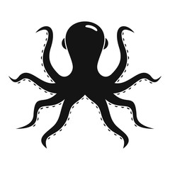 Back of octopus icon. Simple illustration of back of octopus vector icon for web design isolated on white background