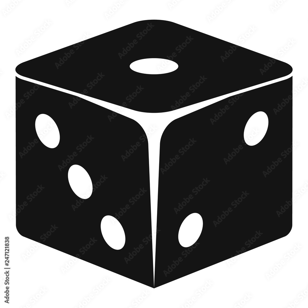 Poster classic dice icon. simple illustration of classic dice vector icon for web design isolated on white 